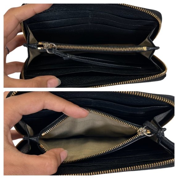 Authentic Chloe Wallet Long Lily Zip Around Black Leather Vintage Purse - Picture 9 of 12